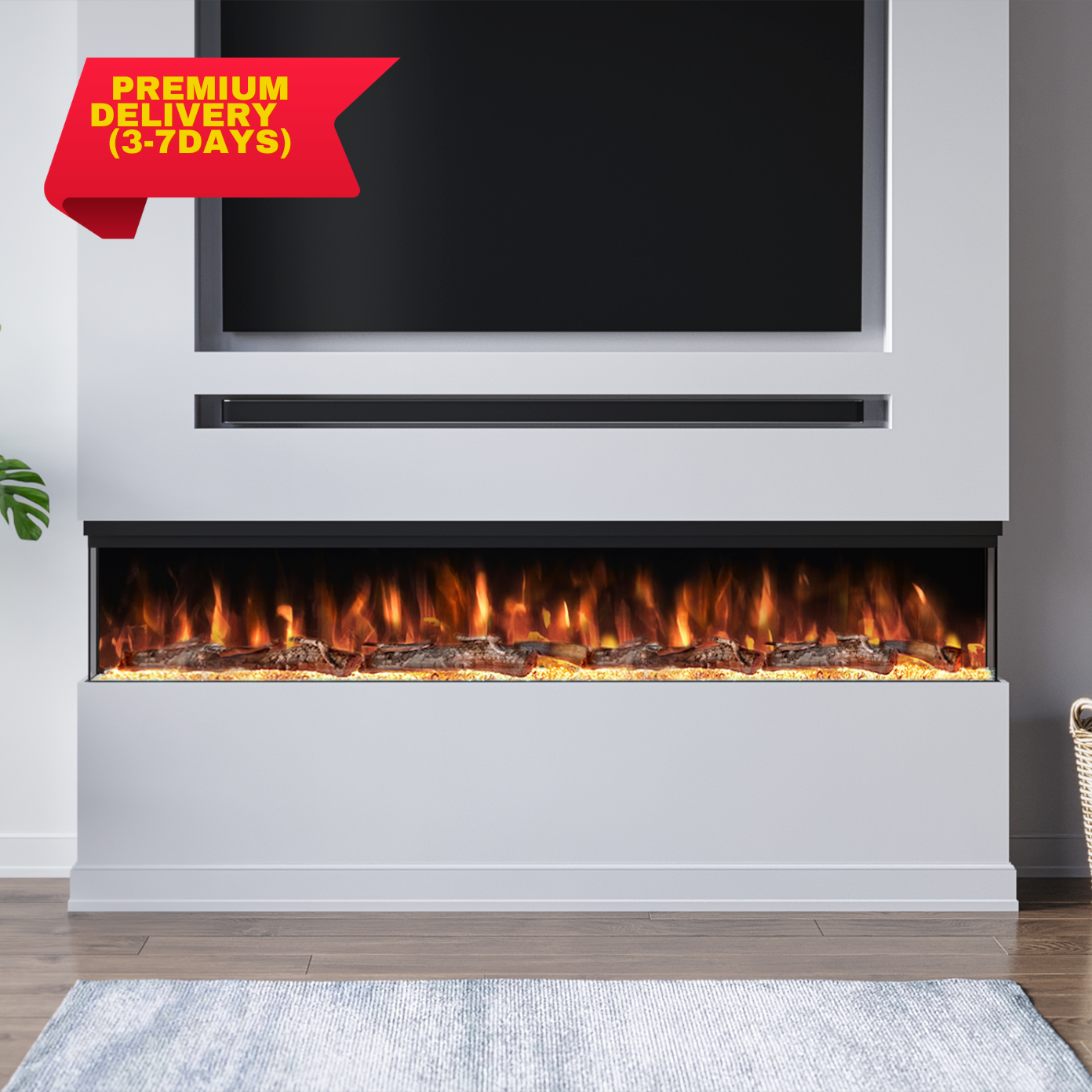 Spectrum Series 72 - 3-Sided Electric Fireplace